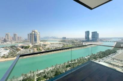 Appartement 2+1 chambres à louer, vue mer à Lusail