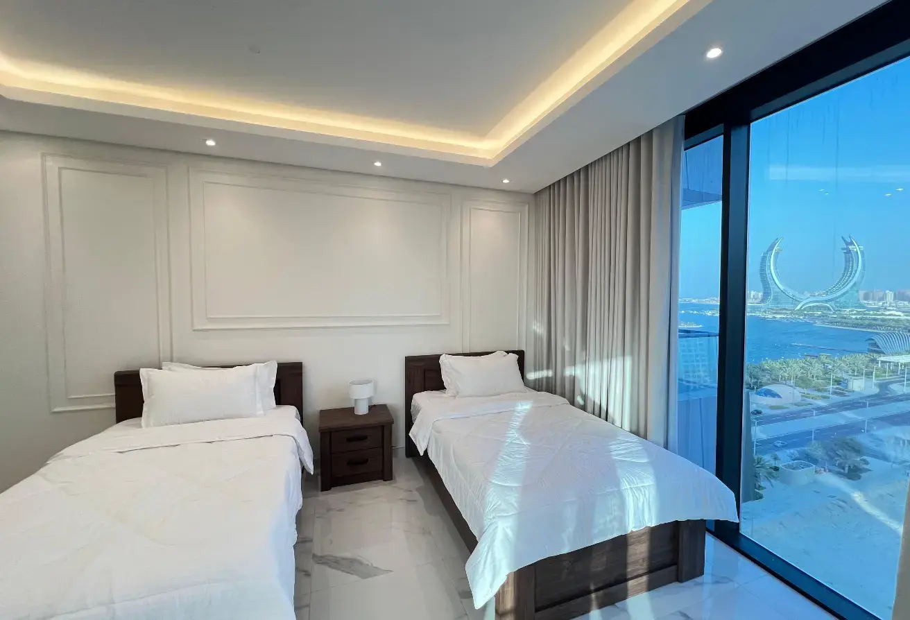 Appartement TOUT NEUF de 2 chambres entièrement meublé, à louer à Lusail MARINA