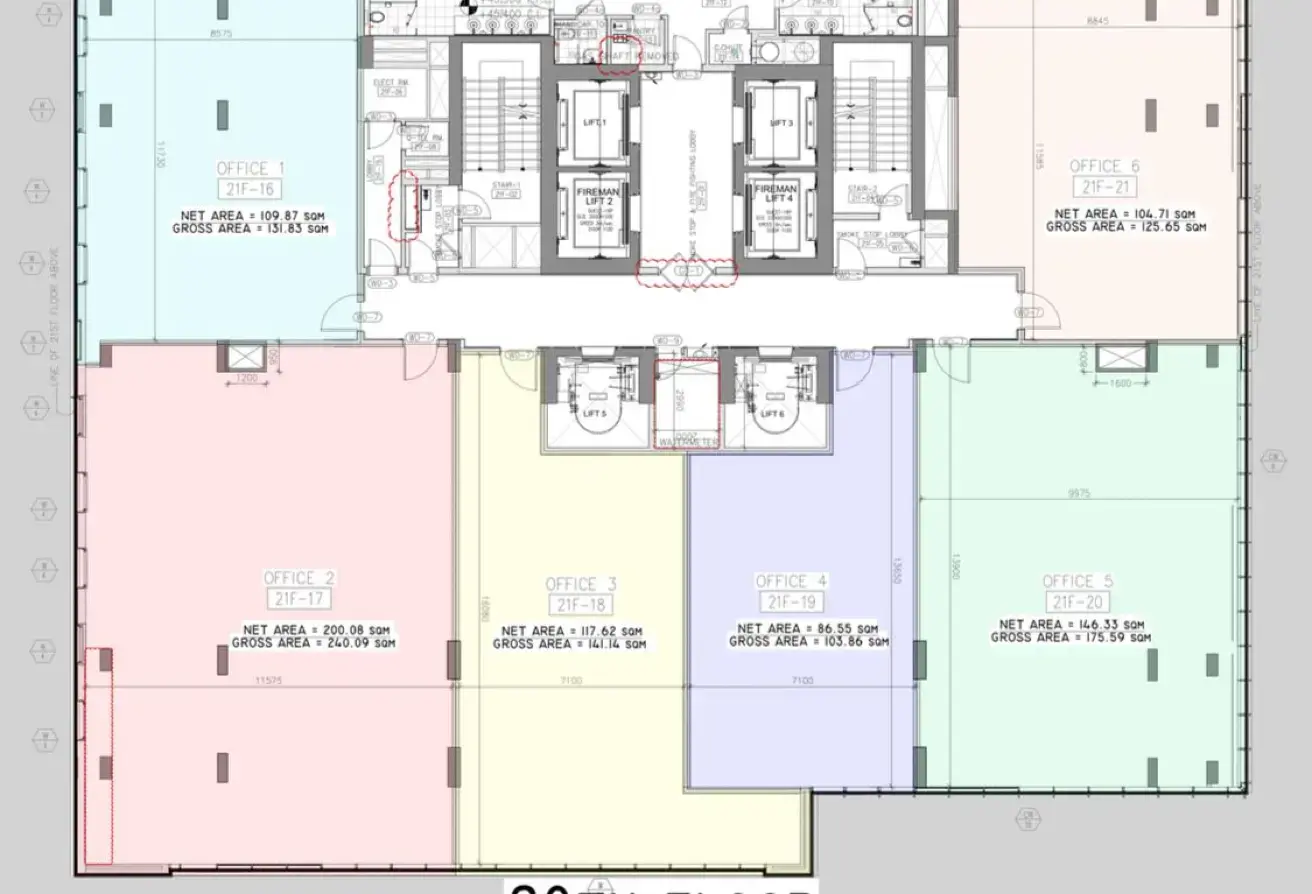 Plan d'étage du bureau